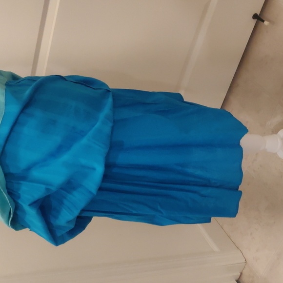 Banana Republic spaghetti stripes blue dress sz 0 - Picture 8 of 10